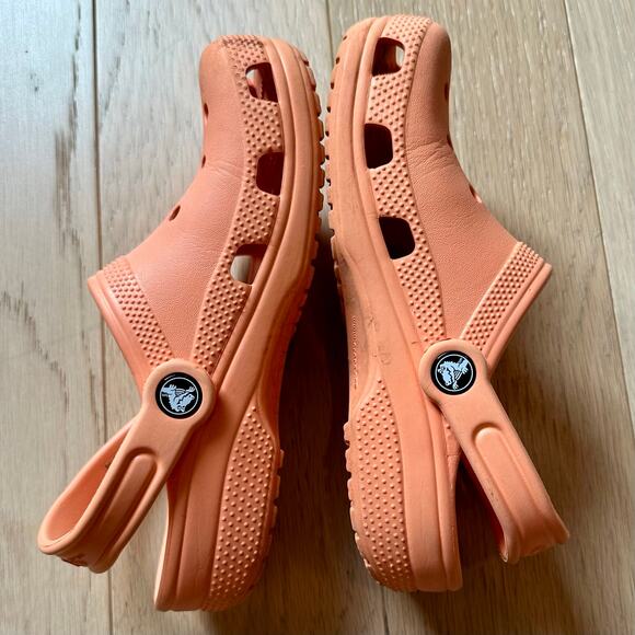 Crocs Orange Kids Slip on Clogs Girls Sz J3 - Picture 3 of 6